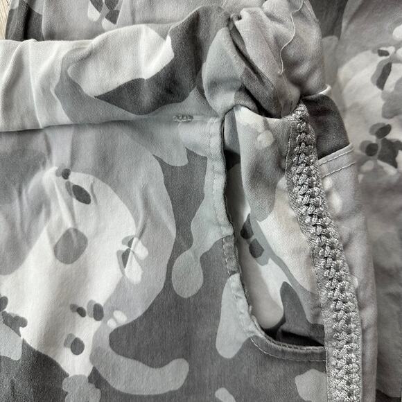 Y2K Brand Bazar Pull on Gray Camo Pants 8 S High Rise Retro Skater Streetwear - Picture 8 of 10